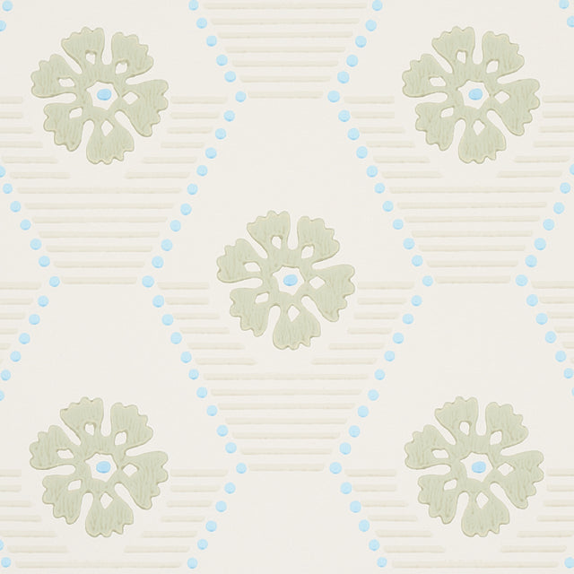 Schumacher 5013160 HIVE BLOOM in SAGE Wallpaper - HOBE ERWIN