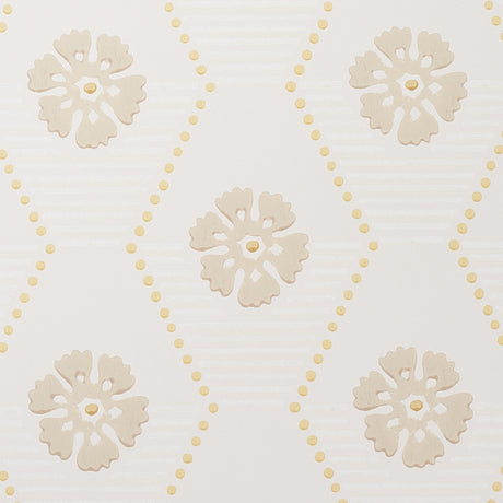 Schumacher 5013162 HIVE BLOOM in SAND Wallpaper - HOBE ERWIN