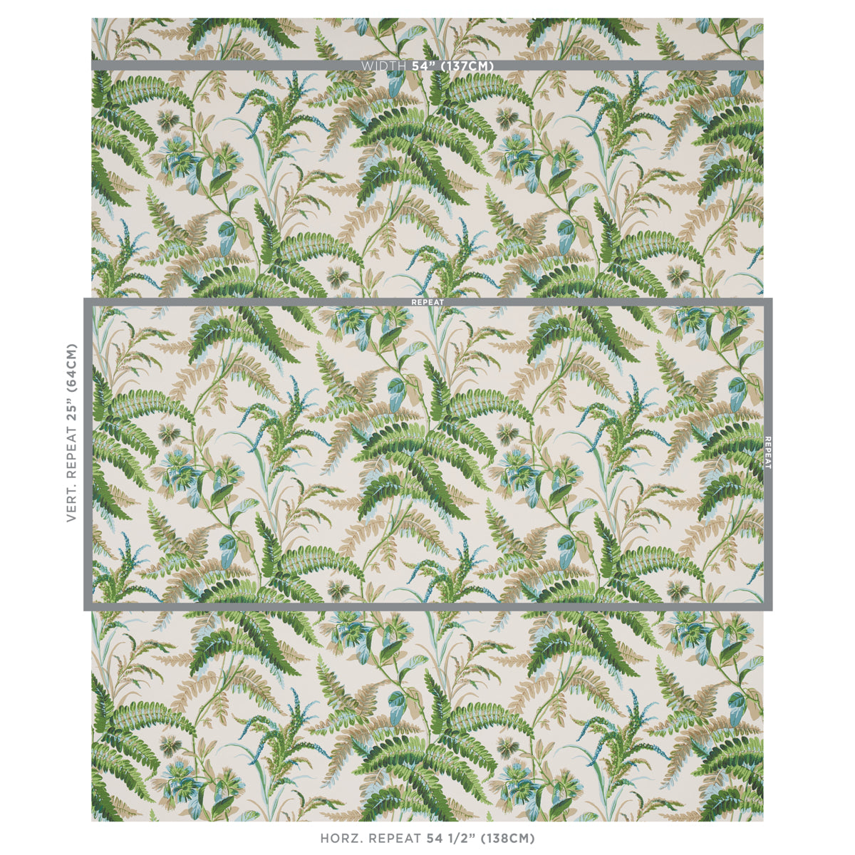 Schumacher Myers Fern Lagoon Wallpaper - Eade's Wallpaper
