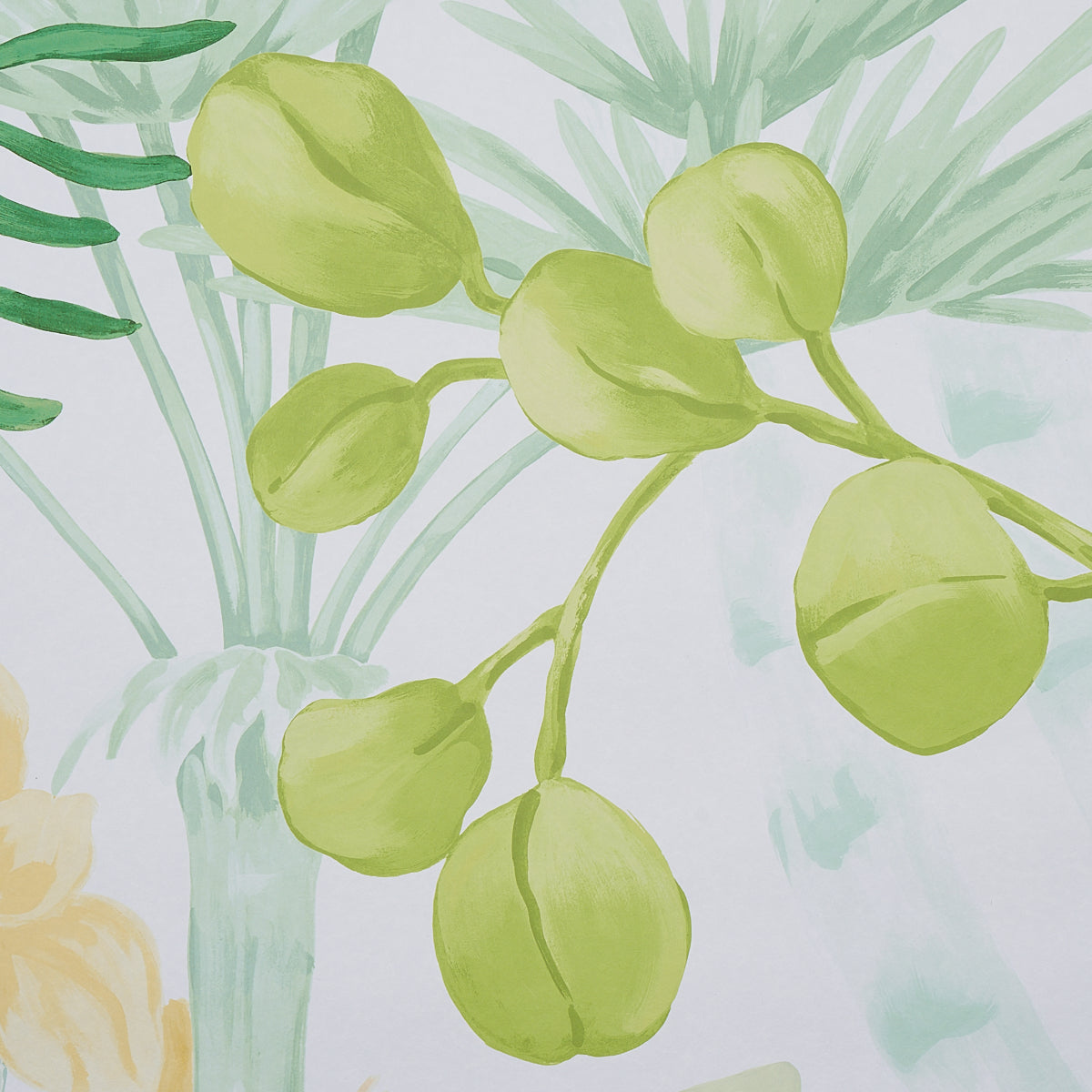 Schumacher Big Tropical Panel Set Green Wallpaper