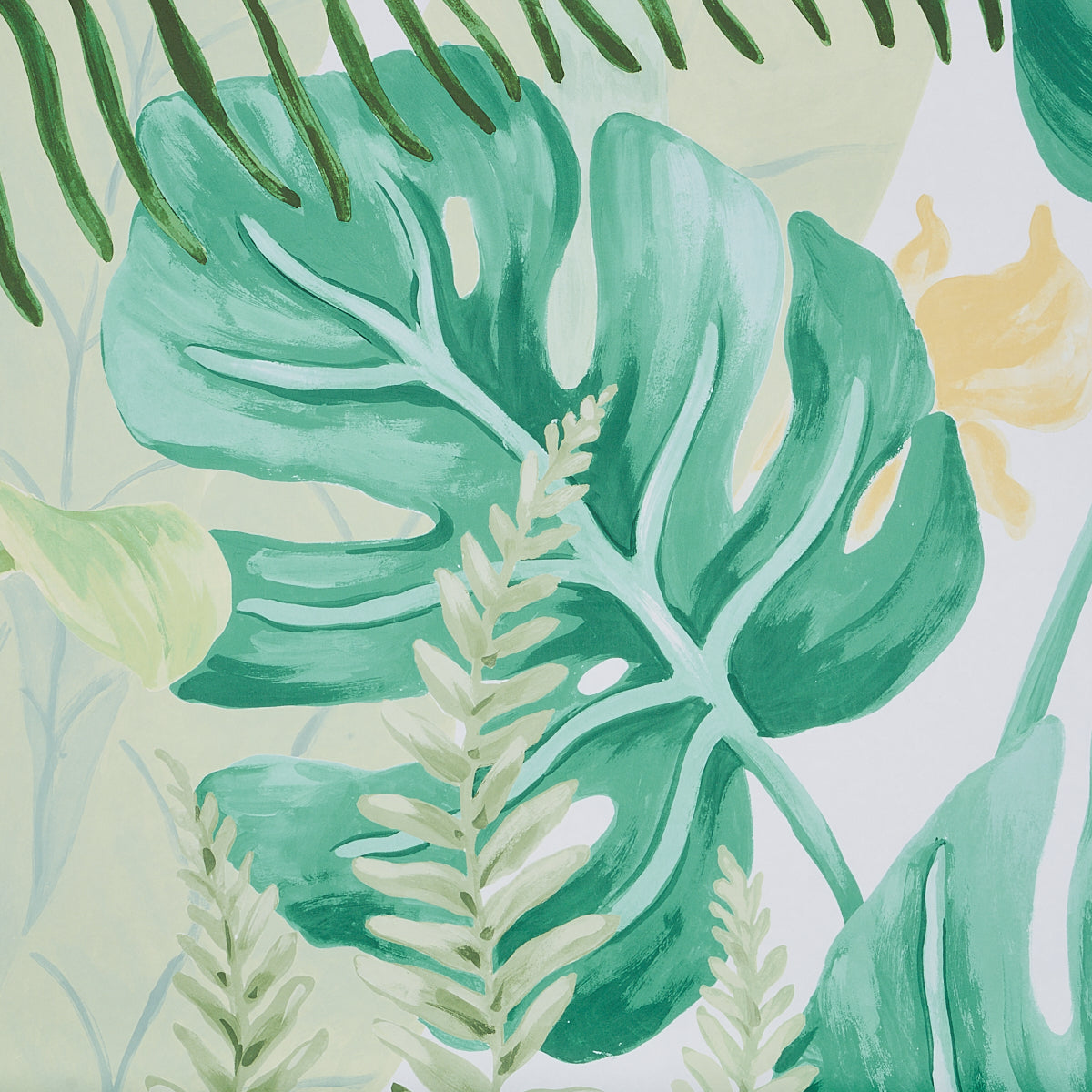 Schumacher Big Tropical Panel Set Green Wallpaper