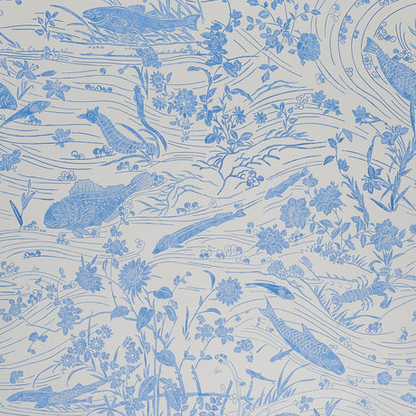 Schumacher Sea Garden Porcelain Wallpaper - Eade's Wallpaper