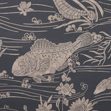 Schumacher Sea Garden Charcoal Wallpaper - Eade's Wallpaper