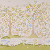 Schumacher Chaucer'S Forest Panel Set Alabaster Wallpaper