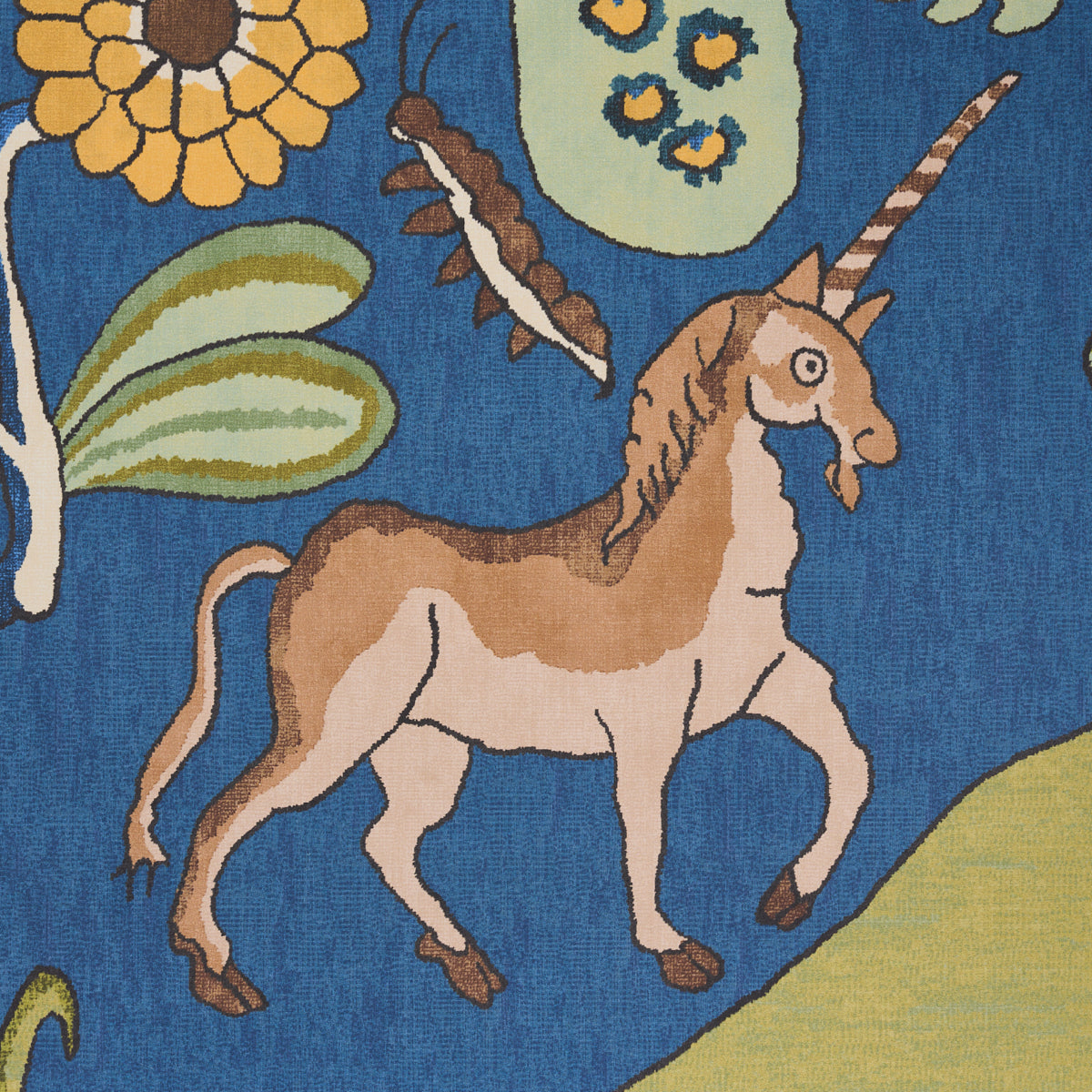 Schumacher Chaucer'S Forest Panel Set Slate Wallpaper