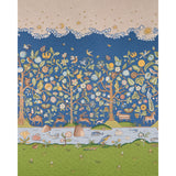 Schumacher Chaucer'S Forest Panel Set Slate Wallpaper
