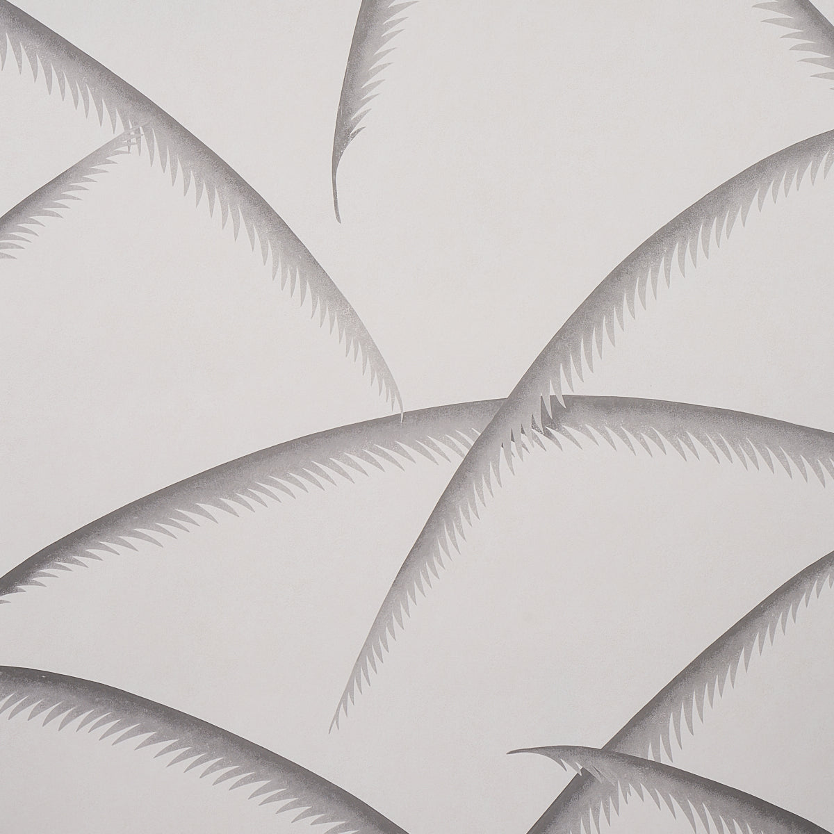 Schumacher Deco Palms Charcoal Wallpaper
