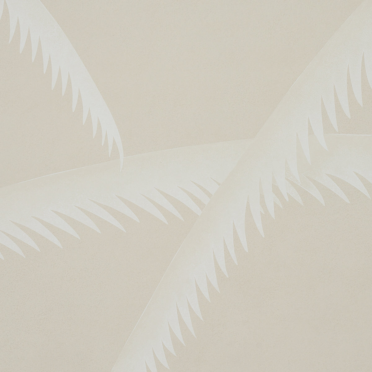 Schumacher Deco Palms Ivory On Natural Wallpaper