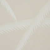 Schumacher Deco Palms Ivory On Natural Wallpaper