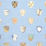 Schumacher Heraldic Oxford Blue Wallpaper
