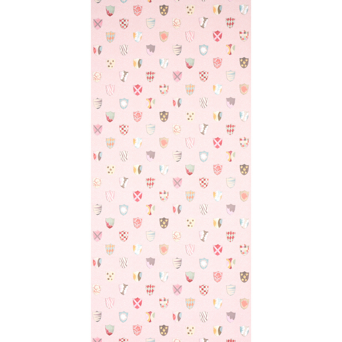 Schumacher Heraldic Pink Wallpaper
