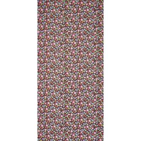 Schumacher Calico Multi On Brown Wallpaper
