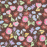 Schumacher Calico Multi On Brown Wallpaper