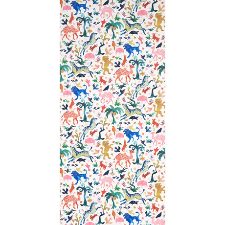 Schumacher Beasts Multi On Ivory Wallpaper