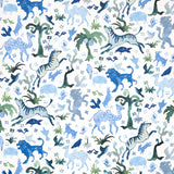 Schumacher Beasts Blue And Green Wallpaper