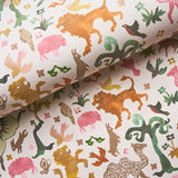 Schumacher Beasts Pink And Gold Wallpaper