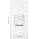 Schumacher Zanzibar Trellis Mylar Silver Mylar Wallpaper