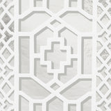 Schumacher Zanzibar Trellis Mylar Silver Mylar Wallpaper