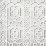 Schumacher Zanzibar Trellis Mylar Silver Mylar Wallpaper