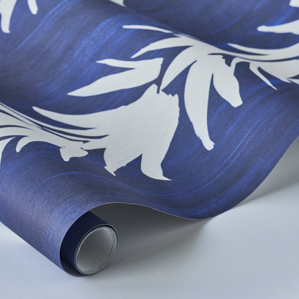 Schumacher White Lotus Cobalt Wallpaper