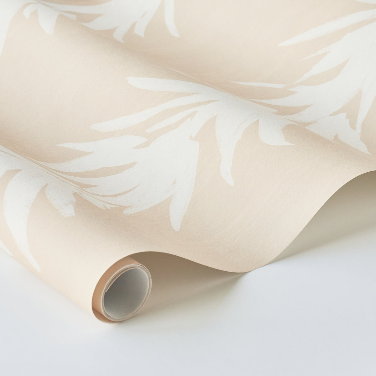 Schumacher White Lotus Sand Wallpaper