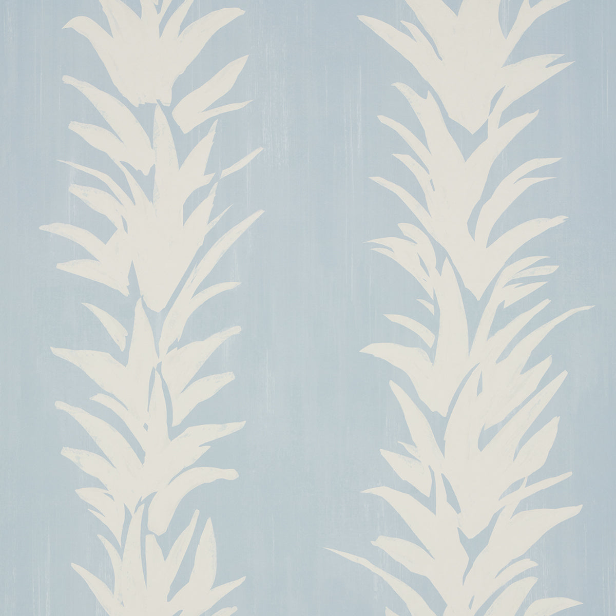 Schumacher White Lotus Soft Blue Wallpaper