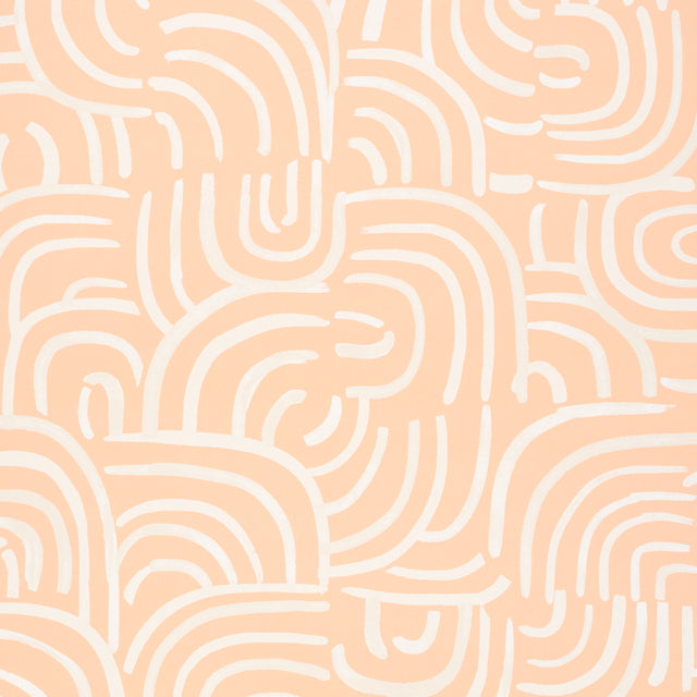 Schumacher New Beat Light Peach Wallpaper - Eade's Wallpaper