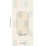 Schumacher Josepha Sisal Blue Wallpaper