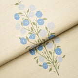 Schumacher Josepha Sisal Blue Wallpaper