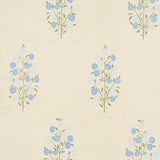 Schumacher Josepha Sisal Blue Wallpaper
