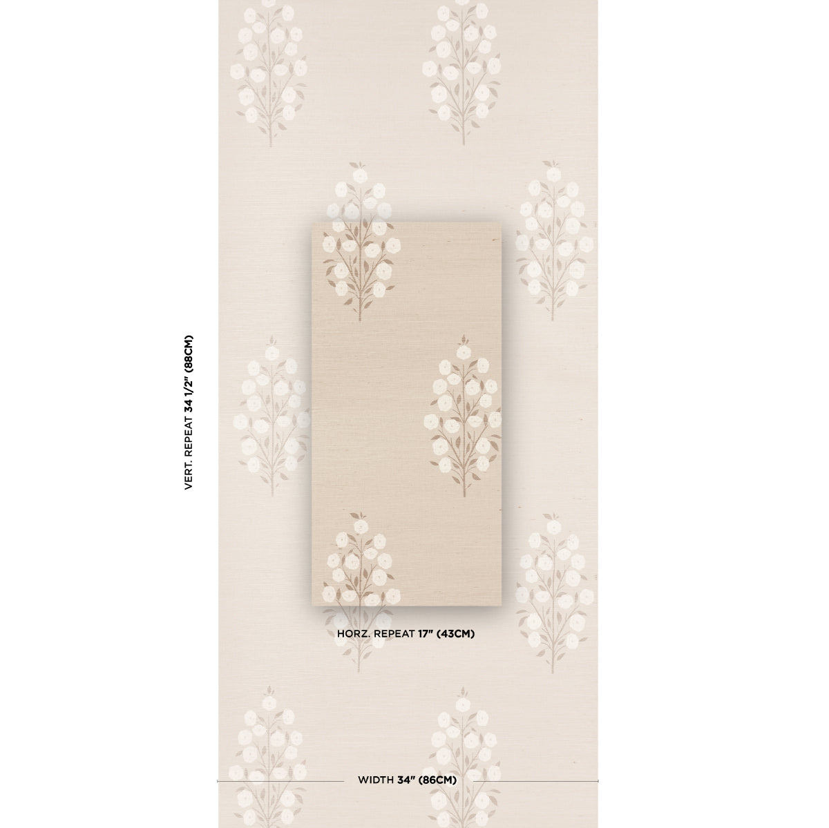 Schumacher Josepha Sisal Neutral Wallpaper