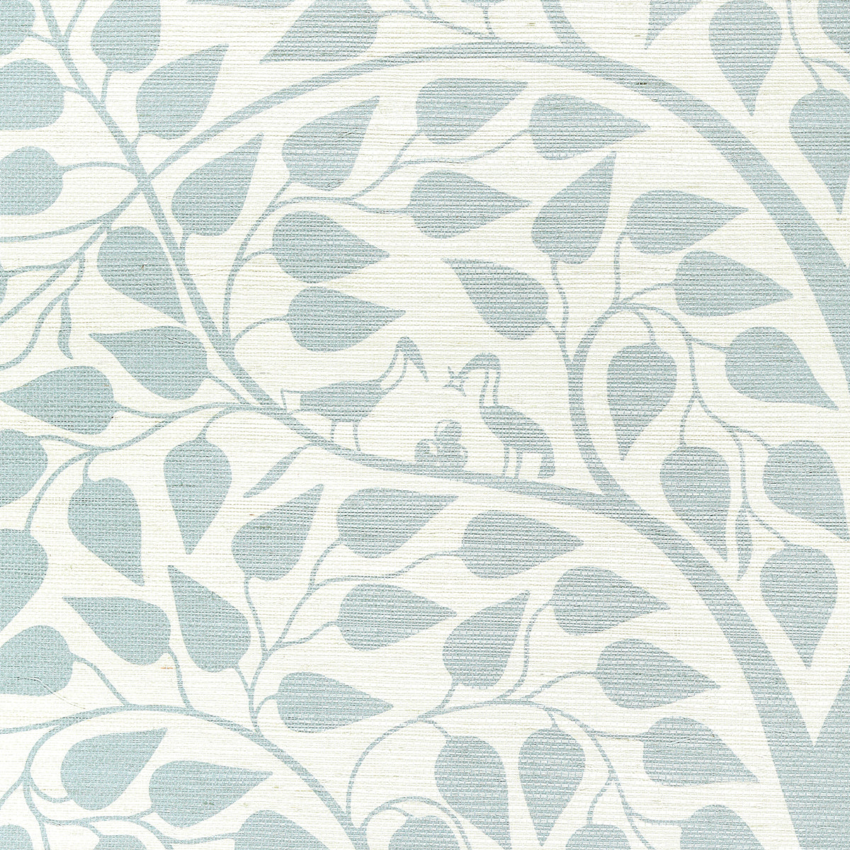 Schumacher Kayon Sisal Panel Soft Blue Wallpaper