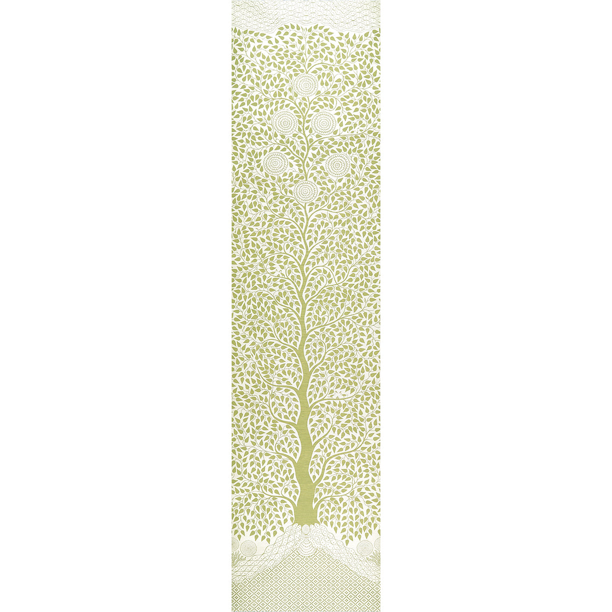 Schumacher Kayon Sisal Panel Soft Green Wallpaper