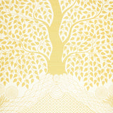 Schumacher Kayon Sisal Panel Soft Yellow Wallpaper
