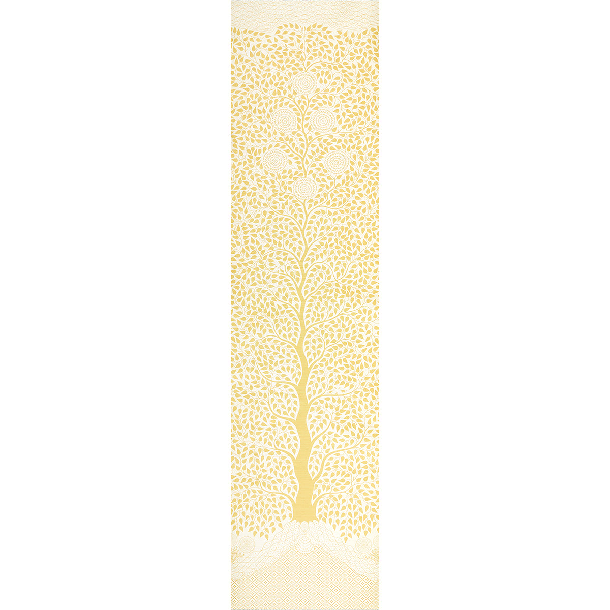 Schumacher Kayon Sisal Panel Soft Yellow Wallpaper
