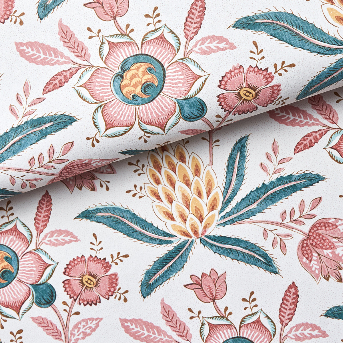 Schumacher Lafayette Botanical Rosso Antico Wallpaper