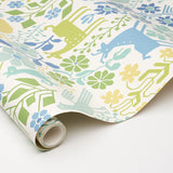 Schumacher Lupita Blues And Greens Wallpaper - Eade's Wallpaper