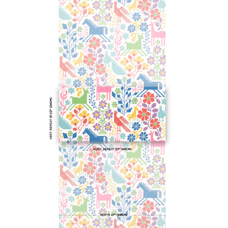 Schumacher Lupita Vibrant Multi Wallpaper - Eade's Wallpaper