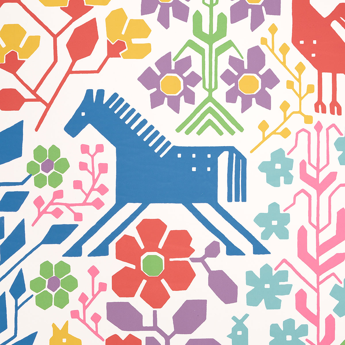 Schumacher Lupita Vibrant Multi Wallpaper - Eade's Wallpaper