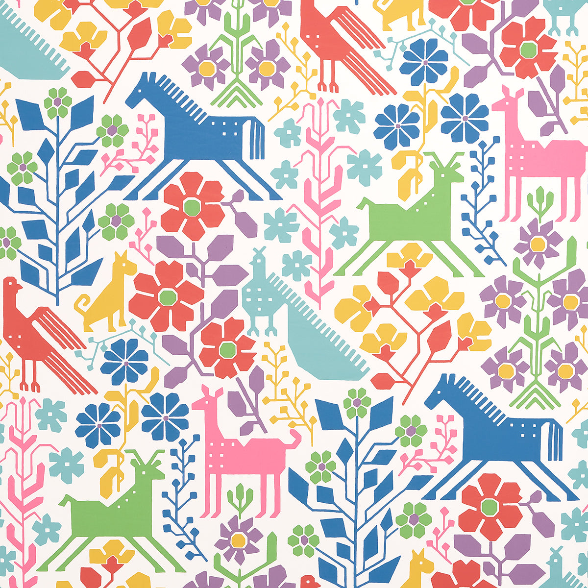 Schumacher Lupita Vibrant Multi Wallpaper - Eade's Wallpaper