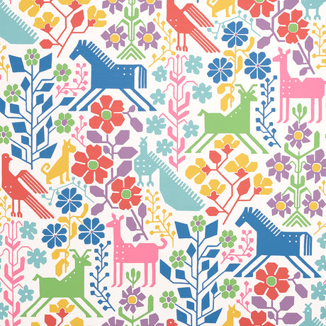 Schumacher Lupita Vibrant Multi Wallpaper - Eade's Wallpaper