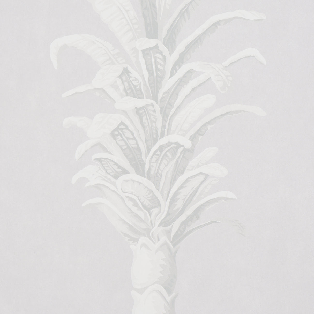 Schumacher Villa Palm Panel Grey Wallpaper