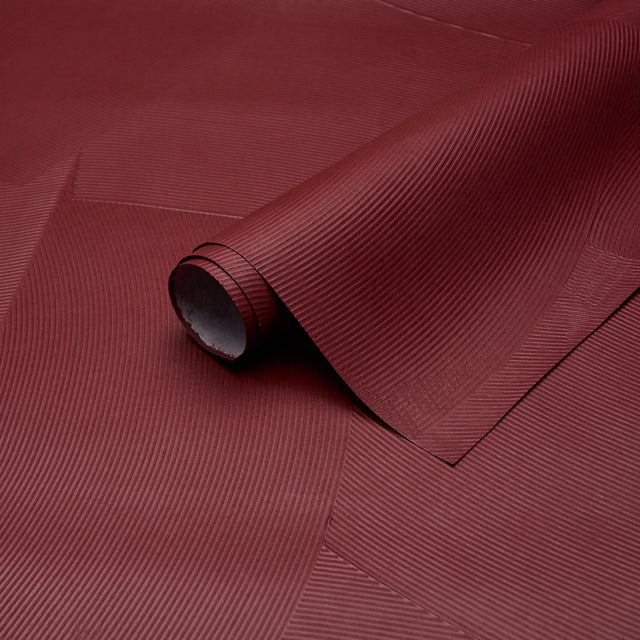Schumacher 5013955 HAND COMBED PLASTER in OXBLOOD Wallpaper 