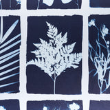 Schumacher Cyanotype Panel Indigo Wallpaper