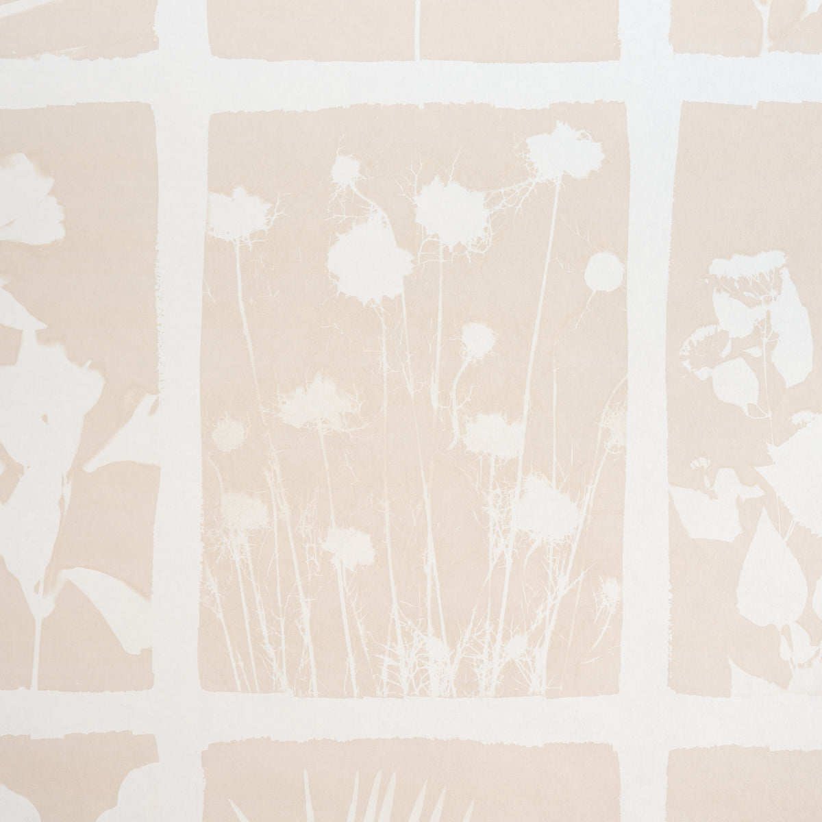 Schumacher Cyanotype Panel Natural Wallpaper