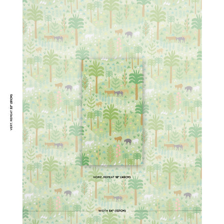Schumacher Las Colinas Green Wallpaper - Eade's Wallpaper