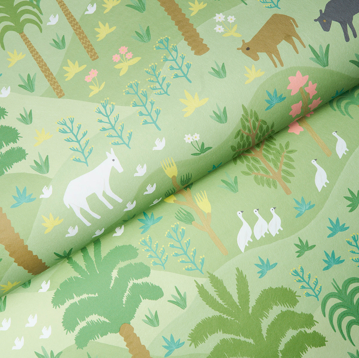 Schumacher Las Colinas Green Wallpaper - Eade's Wallpaper