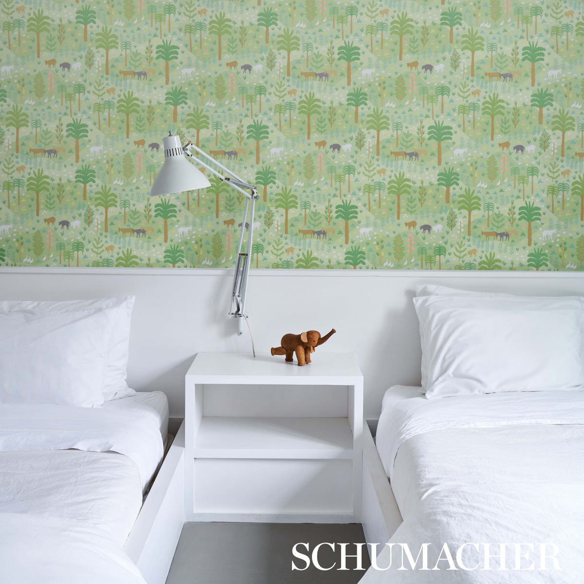 Schumacher Las Colinas Green Wallpaper - Eade's Wallpaper