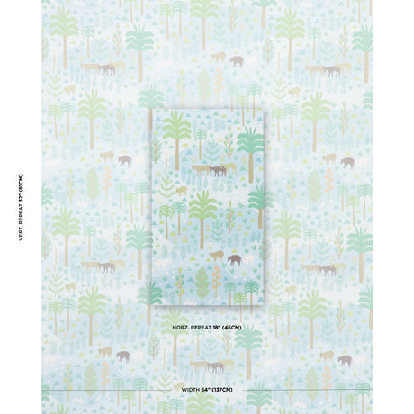 Schumacher Las Colinas Blue Wallpaper - Eade's Wallpaper
