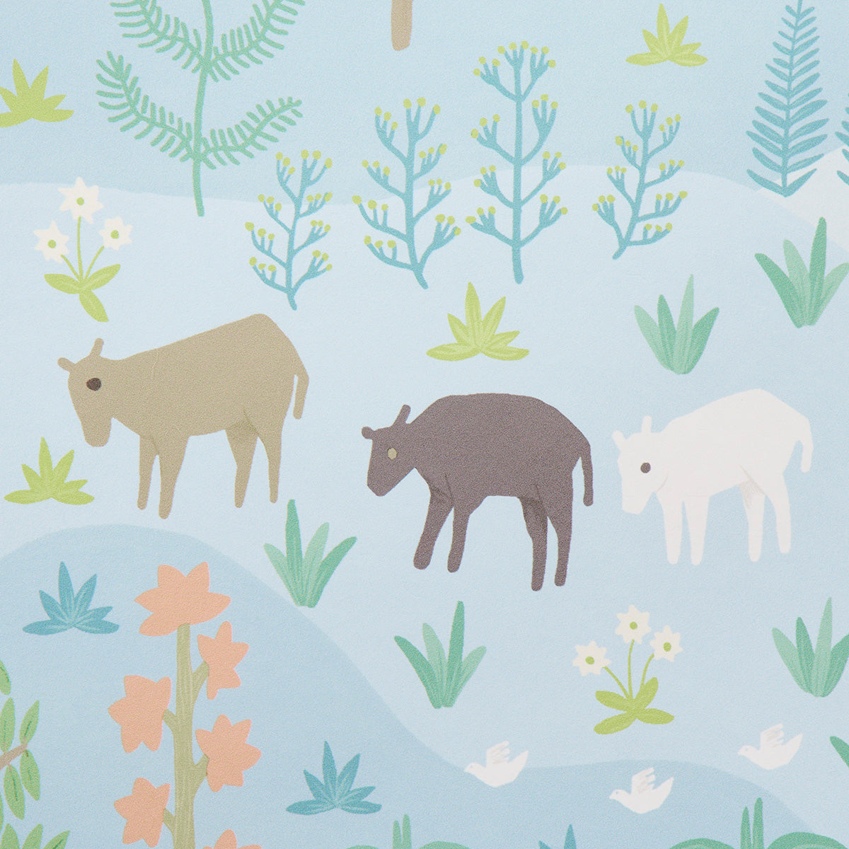 Schumacher Las Colinas Blue Wallpaper - Eade's Wallpaper